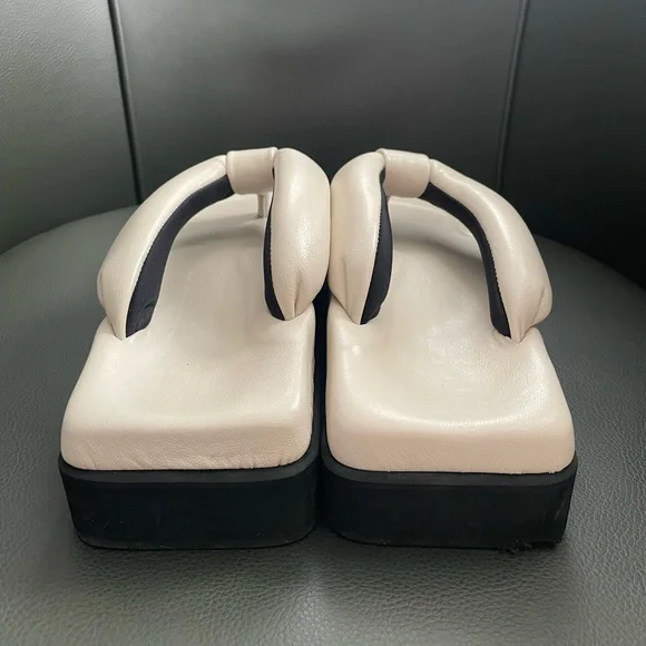 Sinobi Geta Double Leather Sandals Size Sinobi 4 (US 8) - Picture 5 of 9